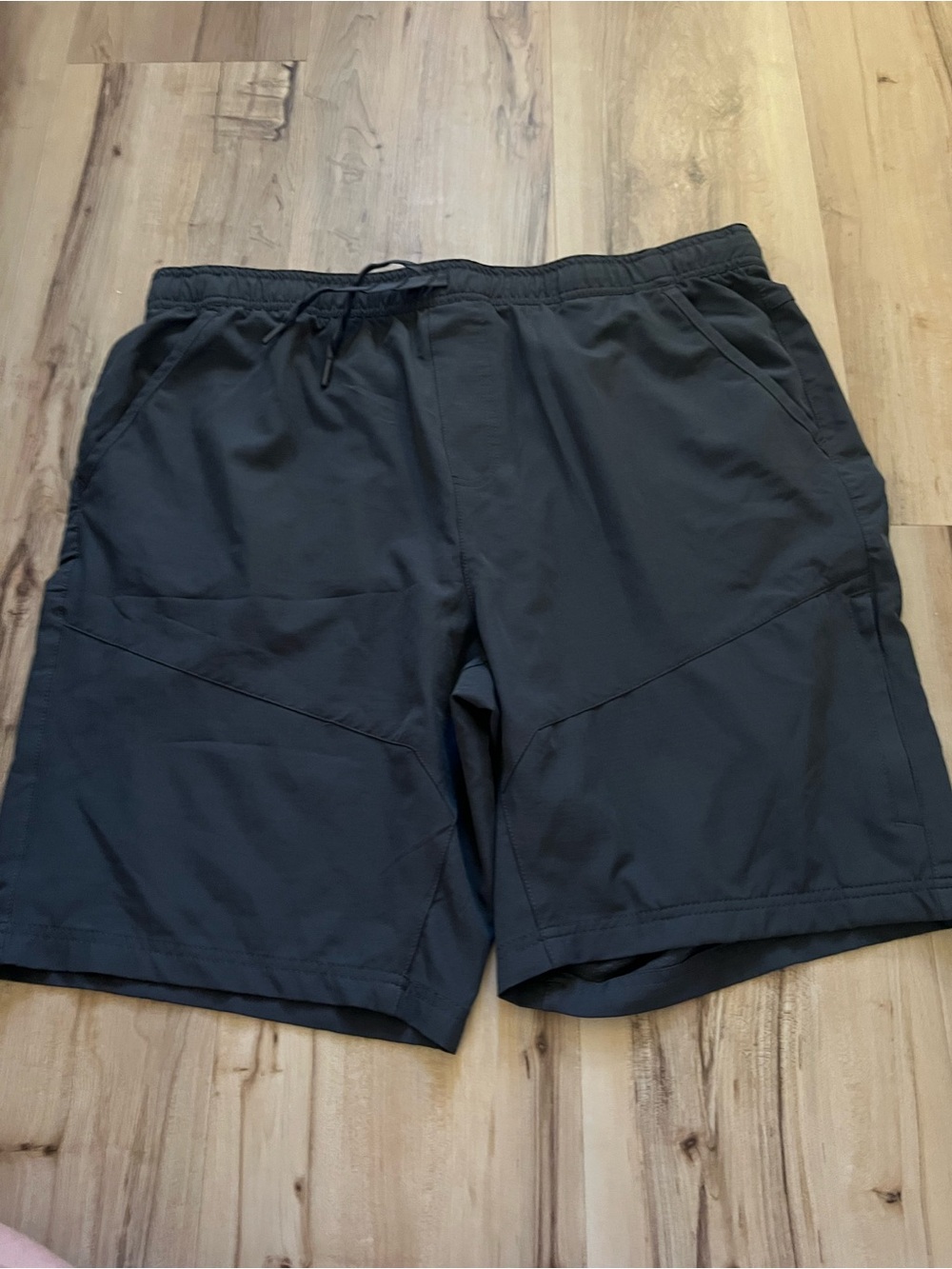 Men's Black Athletic Drawstring Shorts